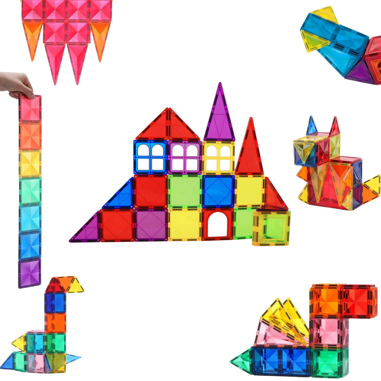 Magnetic Blocks STEM Toy for Kids | Colorful 3D Building Tiles for Creativity, Problem-Solving & Motor Skills | Fun Learning Construction Set for Boys & Girls Ages 3+
