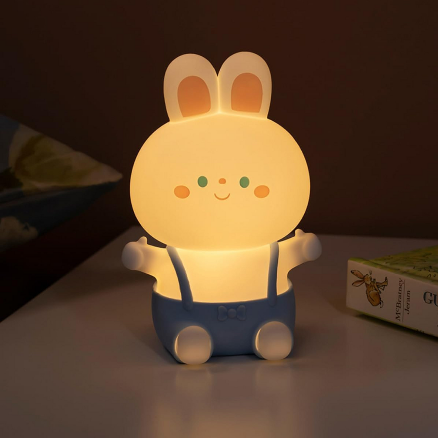 Bunny Lamp - Cute Bunny Silicone Night Lamp for Kids, Rechargeable Night Light for Bedroom, Animal Lamp for Kids Room, Soft Silicone Cute Lamps, Bunny Gifts for Girls and Boys