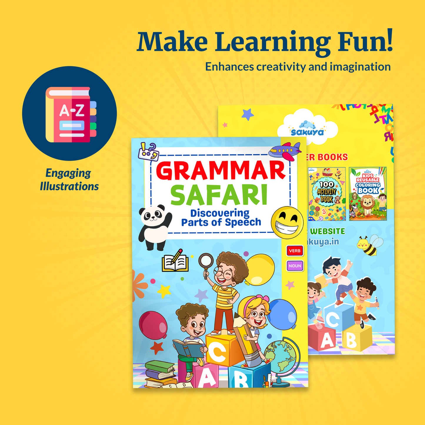 Sakuya Grammar Book for Kids | Fun And Easy English Learning | Colorful Illustrations, Simple Exercises, and Engaging Activities for Early Language Development | Educational Books for Kids
