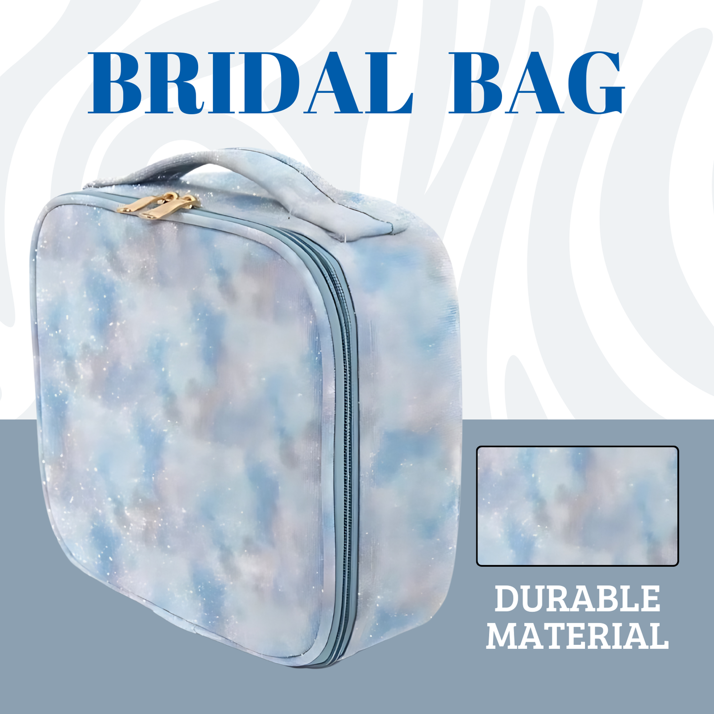 Sakuya Elegant Vanity Bag - Spacious Makeup Organizer Bag with Multiple Compartments - Ideal for Travel and Home Use - Stylish Cosmetic Storage Bag for Women - Portable Vanity Case - Sakuya