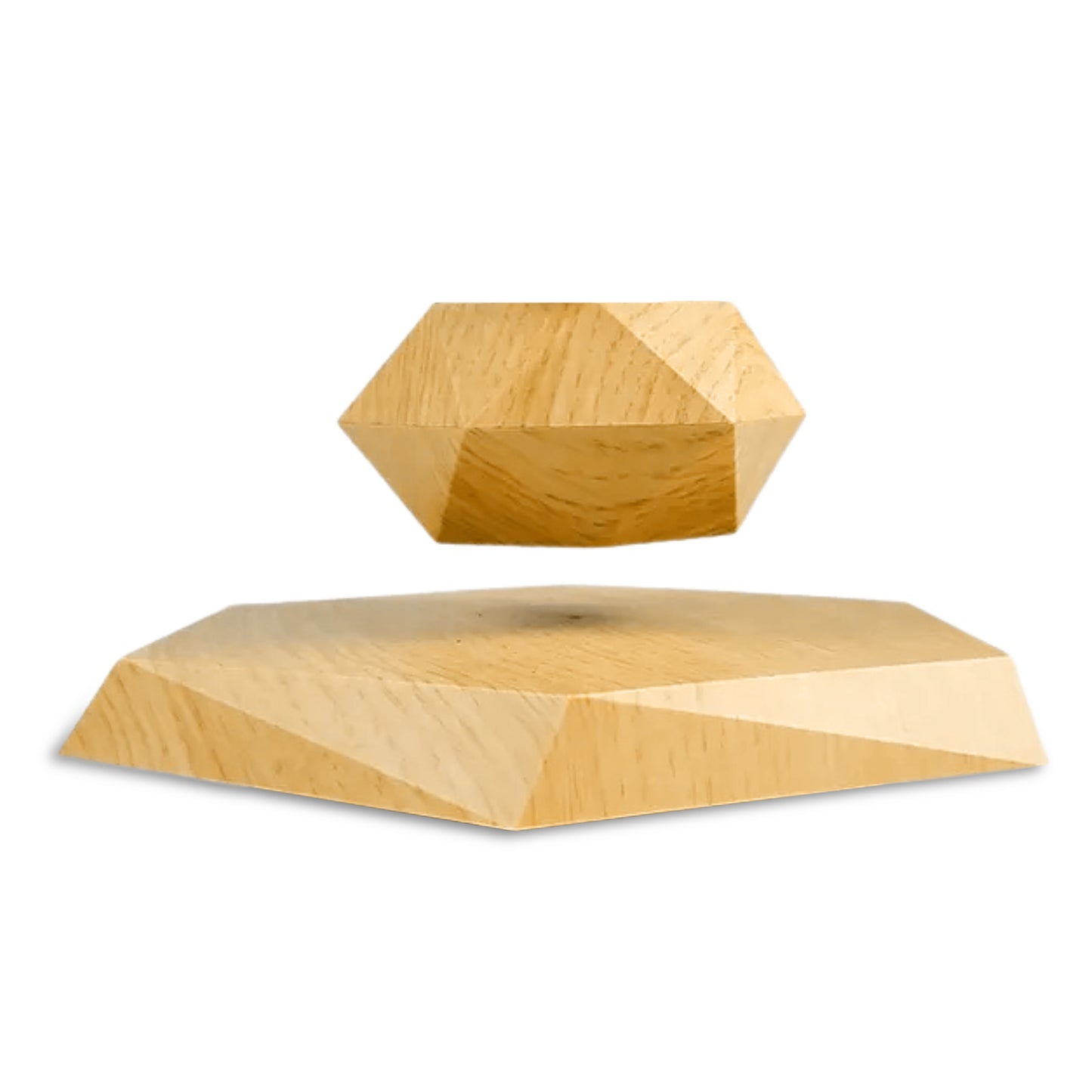 Sakuya Magnetic Levitating Plant Pot with Power Cord | Floating & Rotating Planter with Wooden Finish | Home & Office Decor | Unique Desk Ornament & Gift for Plant Lovers