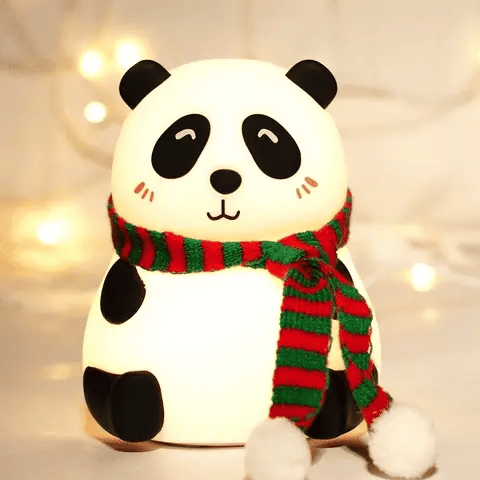 Panda Lamp - Cute Panda Silicone Night Lamp for Kids, Rechargeable Night Light for Bedroom, Animal Lamp for Kids Room, Soft Silicone Cute Lamps, Panda Gifts for Girls and Boys