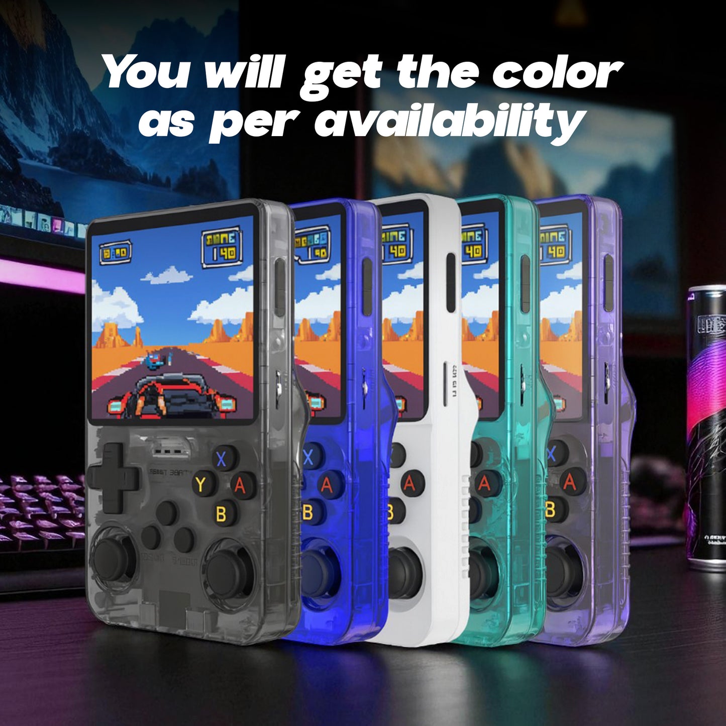 Sakuya Handheld Game Console with 3.5-Inch IPS Display, 10000+ Retro Games for Kids and Adults, Dual 3D Joysticks, 3200mAh Battery, Fast Charging, Linux System for Smooth Gameplay R365