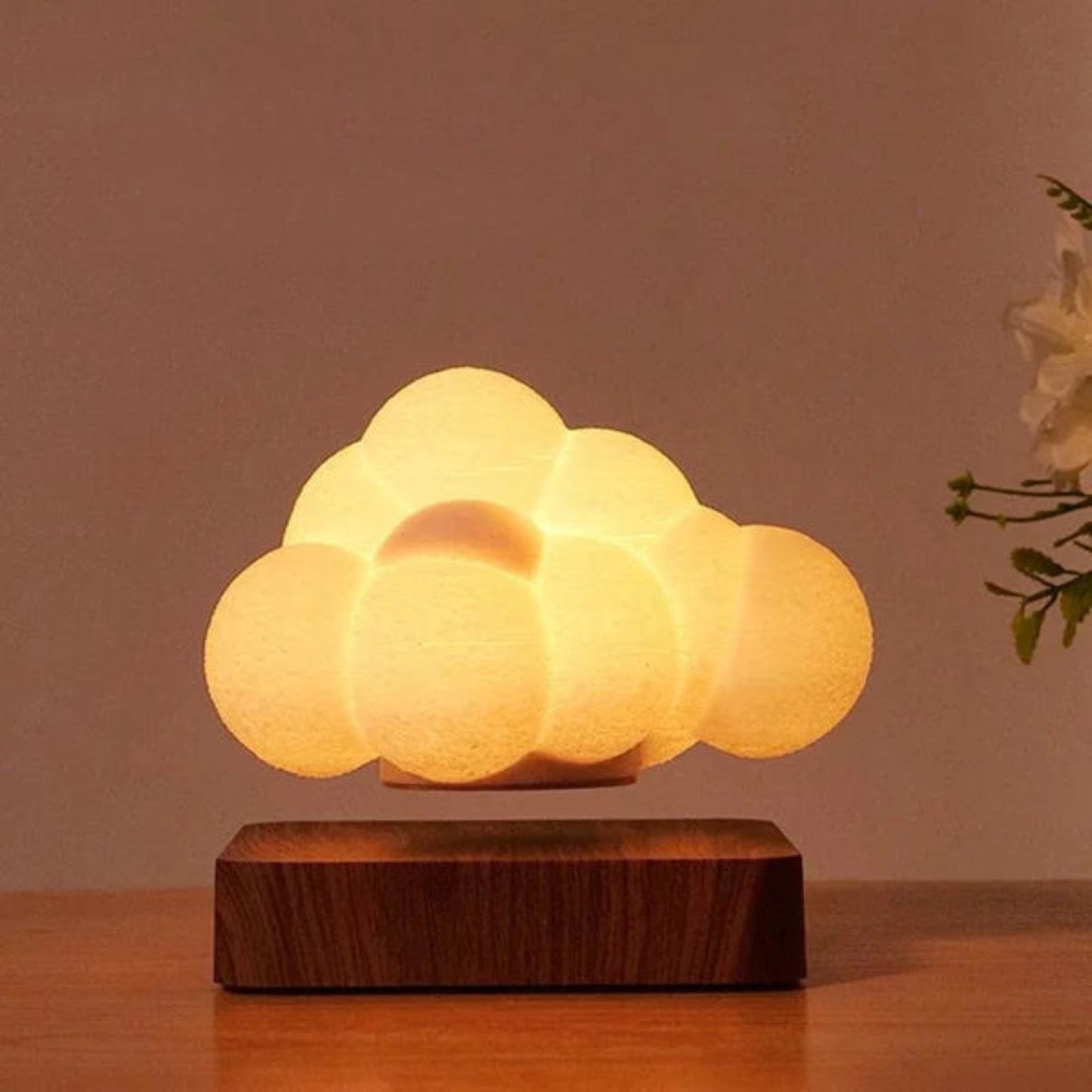 Color Changing Floating Cloud Touch Lamp with Magnetic Levitation – LED Ambient Light, Night Lamp, and Decorative Lamp for Bedroom, Living Room, and Kids’ Rooms
