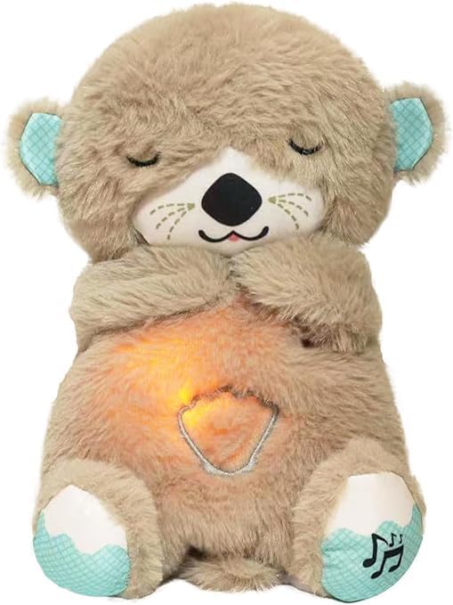 Sakuya's Breathing Teddy Bear with Music, Sound, Light for Baby Sensory Sleep Lights Rhythmic Soft Toy| Best Gift for Kids| size 30cms
