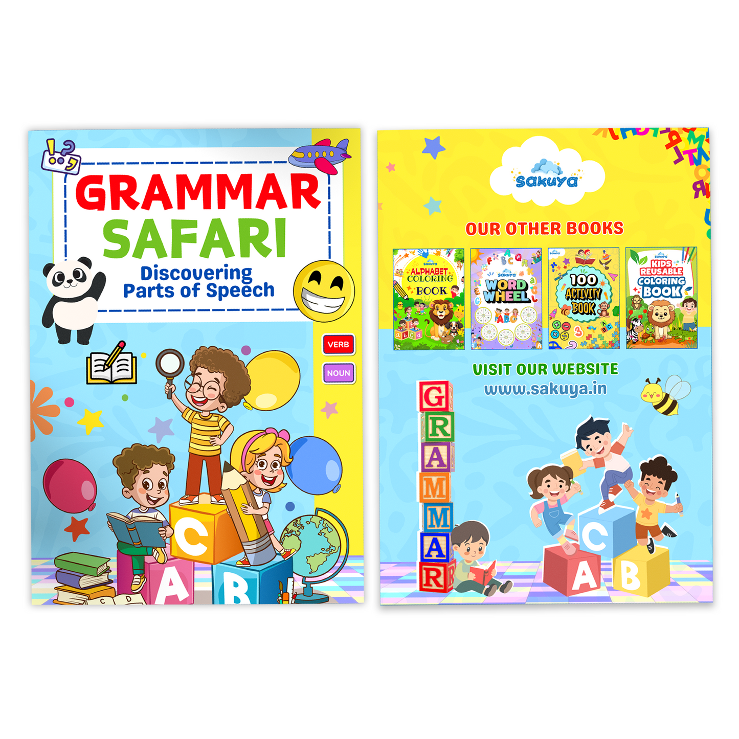 Sakuya Grammar Book for Kids | Fun And Easy English Learning | Colorful Illustrations, Simple Exercises, and Engaging Activities for Early Language Development | Educational Books for Kids