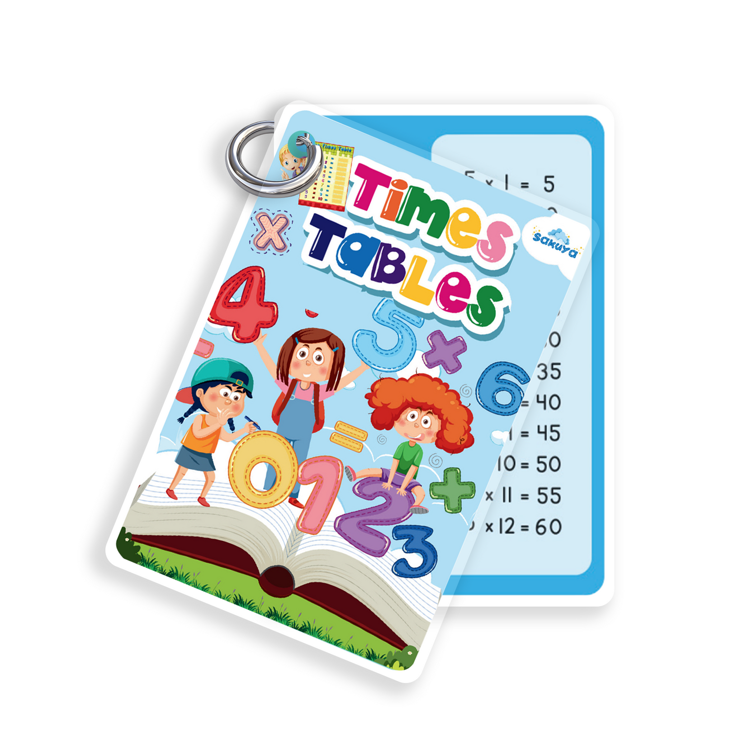 Sakuya Multiplication Chart for Kids | Fun, Colorful & Easy-to-Read Math Learning Tool with Tables 1-20, Waterproof & Durable for Home, School & Classroom Use