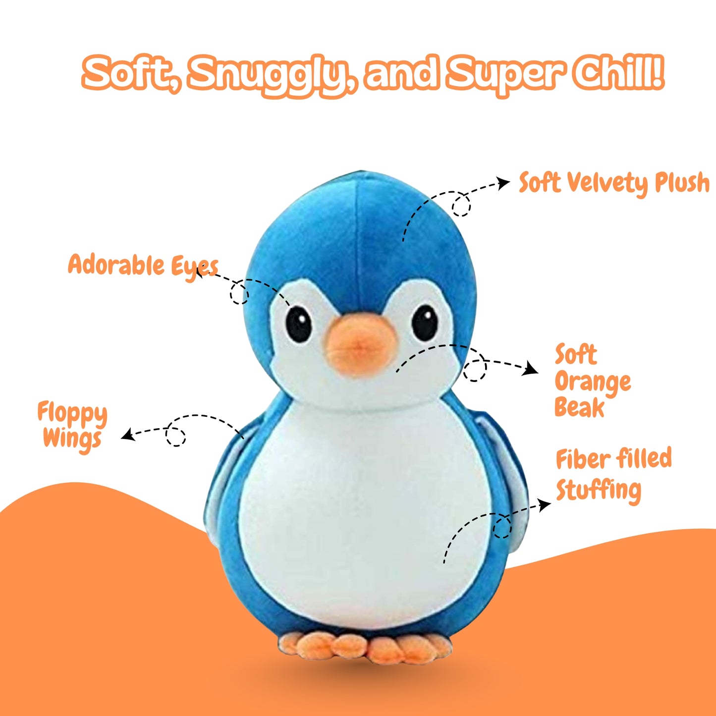 Sakuya Penguin Soft Toy Plush | Cute Stuffed Animal for Kids & Adults | Cuddly Birthday Gift, Nursery & Room Decor | Huggable Penguin Plushie for Boys & Girls