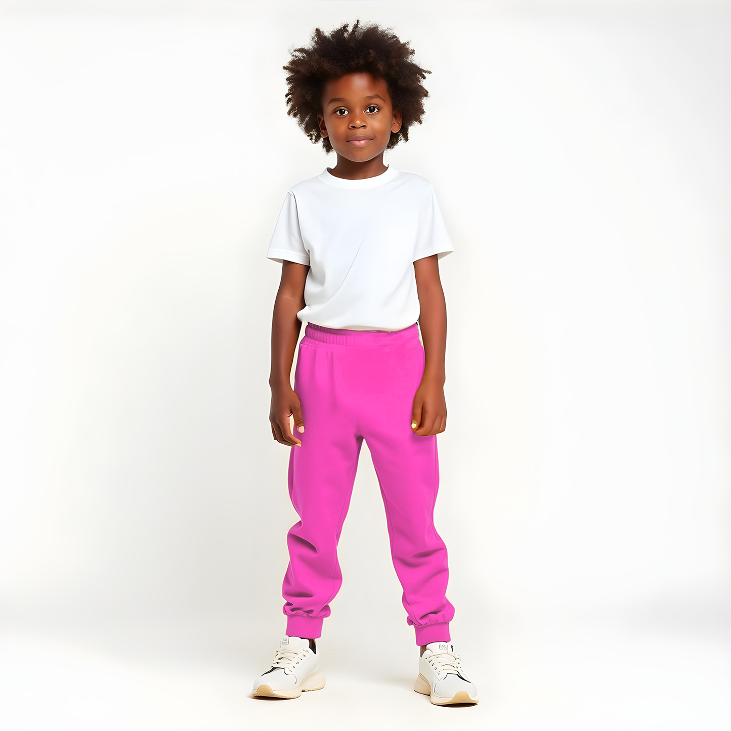 Sakuya Kids Track Pants for Boys & Girls - 100% Cotton Regular Fit Daily Use Lower Pants | Comfortable & Easy to Wear Trendy Nightwear | Stretchable Pants - Pack of 4, Sleepwear Pink