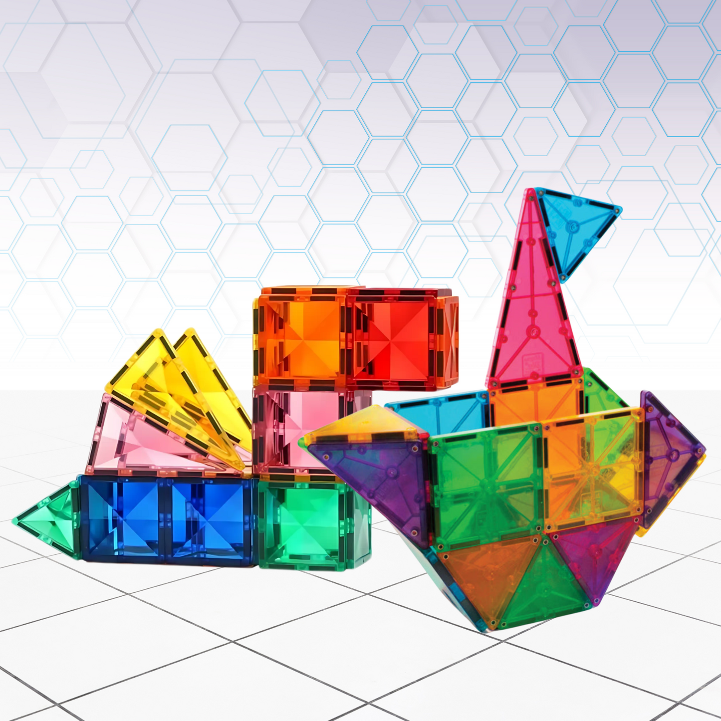 Magnetic Blocks STEM Toy for Kids | Colorful 3D Building Tiles for Creativity, Problem-Solving & Motor Skills | Fun Learning Construction Set for Boys & Girls Ages 3+