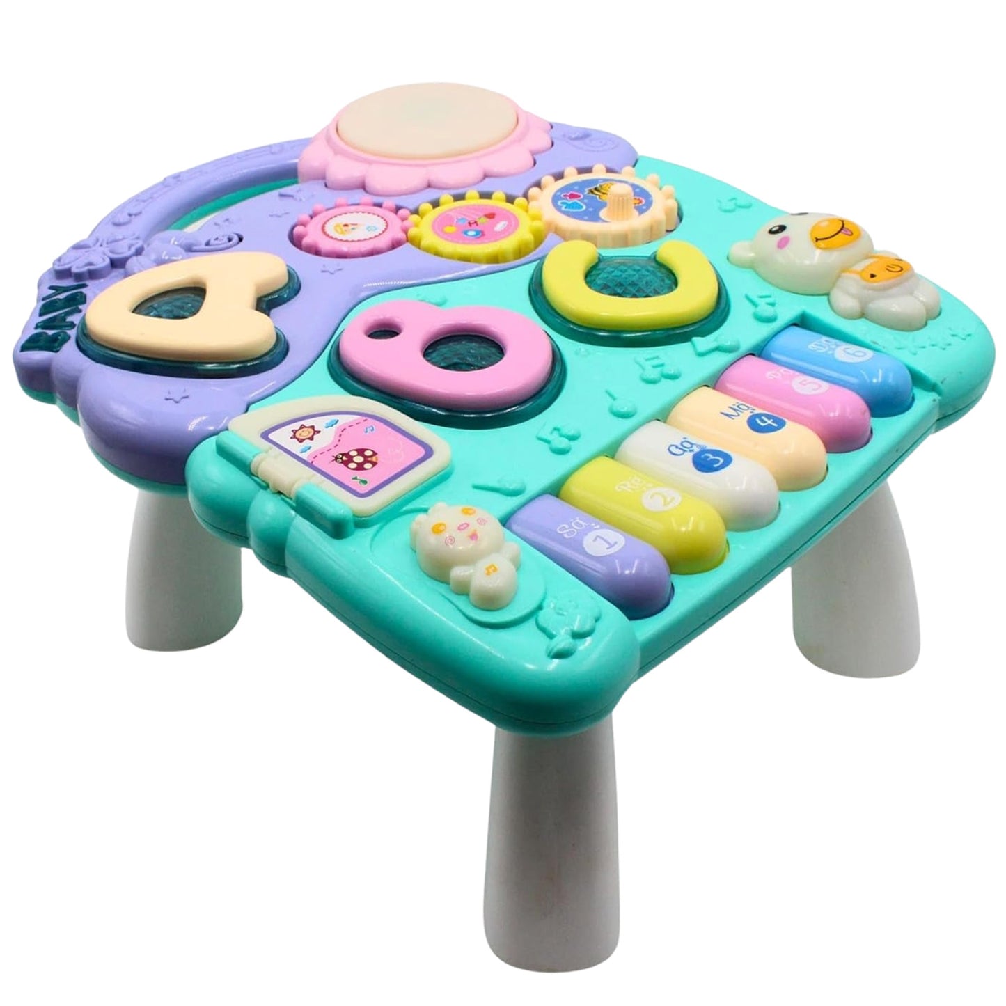 Sakuya Interactive 2-in-1 Baby Walker & Musical Activity Center | STEM Learning Toy with Detachable Piano, Lights & Gears | Early Development Push Walker for Toddlers
