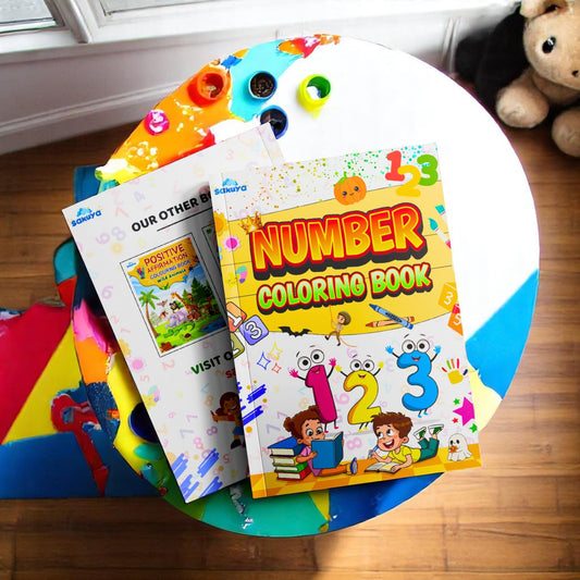 Sakuya Number Coloring Book for Kids | Art and Activity Book for 5-Year-Old | Kids Coloring Books with Number Drawings | Colour Books for 3-Year-Old Children | Kids Drawing Book & coloring Set for Kids