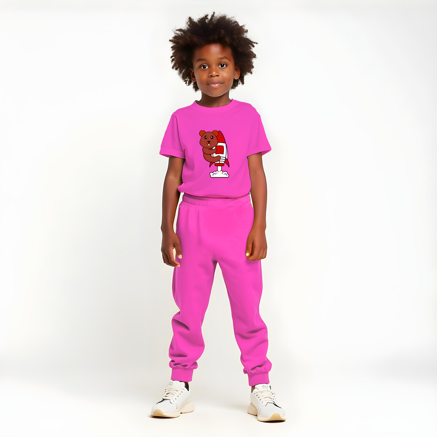 Sakuya Kids Clothing Set Night Suits Round Neck Full Sleeve T-Shirt & Pant Soft, Breathable 100% Cotton Sleepwear for Baby Boys & Girls - Pajamas Set | Unisex Kids Dress Sleepsuits Pack of 1, Pink