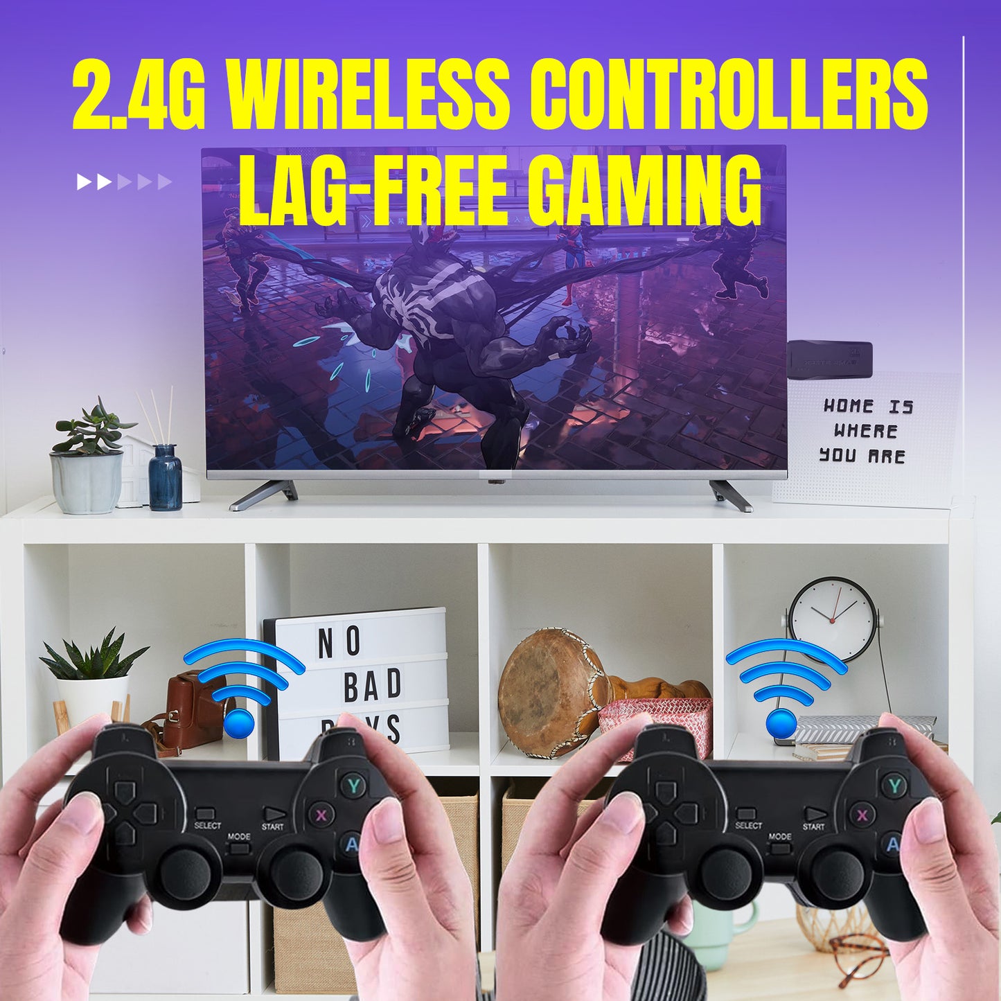 Retro Video Game with 20,000+ Built-in Games | Classic Console with Mario, Contra, Tekken & More | 4K HDMI Output | Dual Wireless Controllers | HD Sound | Multi-Player Fun game