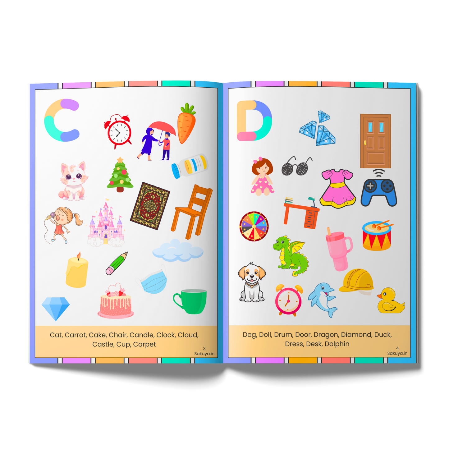 Sakuya Spy Alphabet Activity Book for Kids – Screen-Free Early Learning with HD Illustrations, Boosts Memory, Vocabulary, Creativity, and Hand-Eye Coordination for Engaging ABC Fun