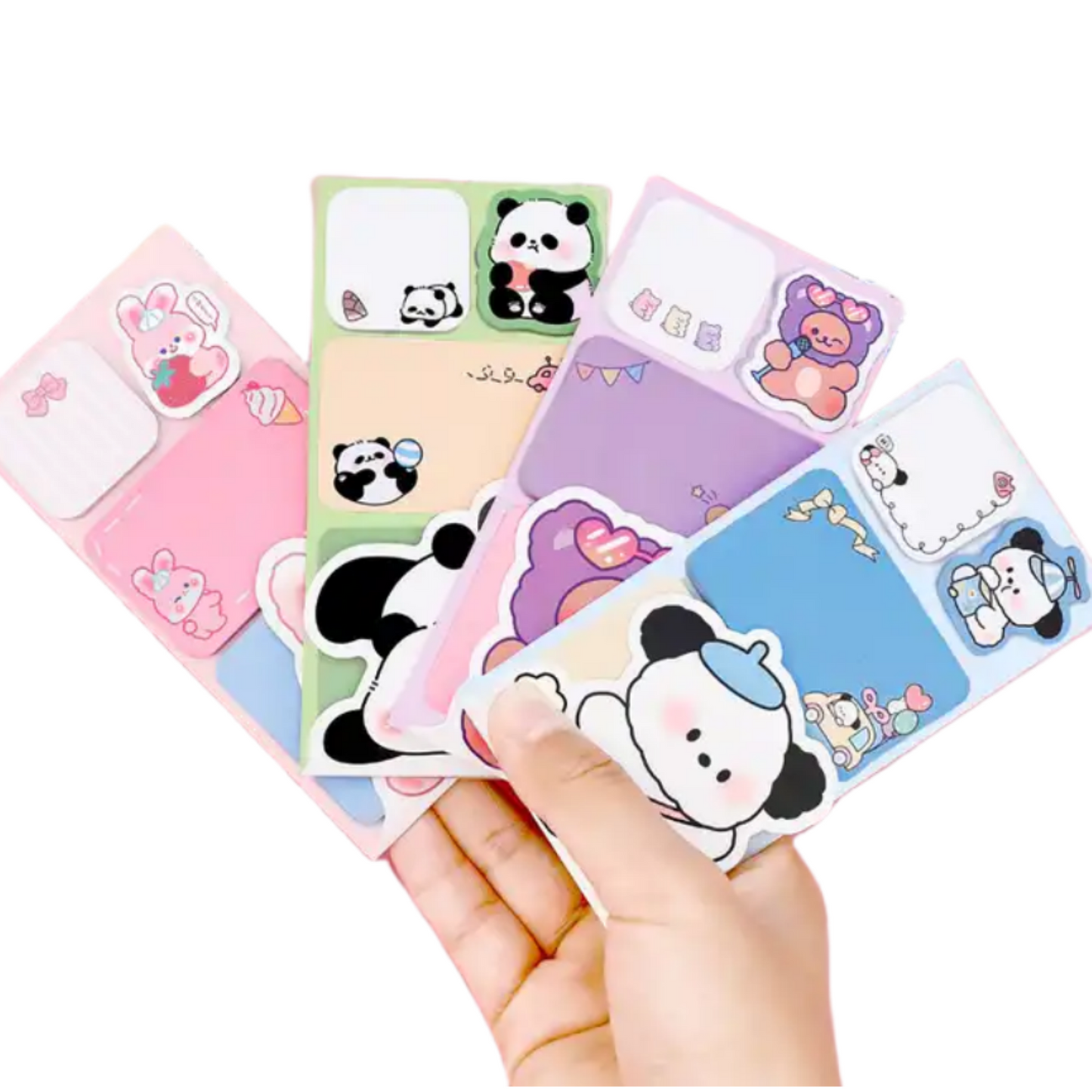 Sakuya Holographic Animal Sticky Notes | Self sticky notepad | 12x6cm Memo Pads & Decoration Stickers | 100 Sheets Per Pad