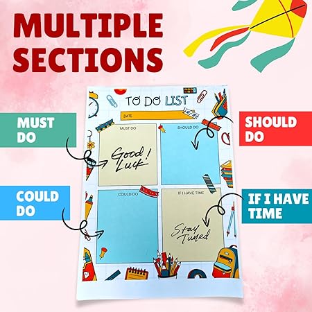 Sakuya To-Do Planner (Pack of 2) - To-Do List Pad, Planner Sheets, and Daily To- Do List Planner – Ideal for Students, Professionals, and Families – Perfect for Daily Routines and Tasks-50 Pages