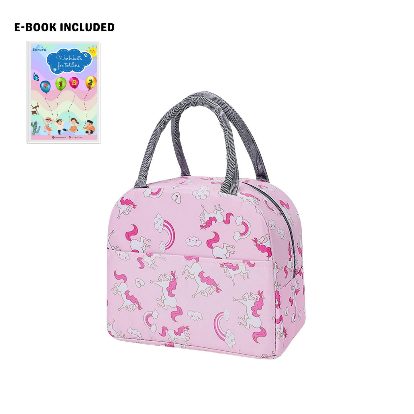 Sakuya Kid's Lunch Bag| Durable Lunch Tote for Children and Adults, Lightweight and Easy-to-Carry Ideal for Kids' Meals On The Go School, Office Lunch Bag