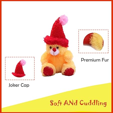 Sakuya Original Joker Teddy, Non-Toxic Super Soft Plush Stuff Toys for All Age Groups - 40 cm (Yellow)