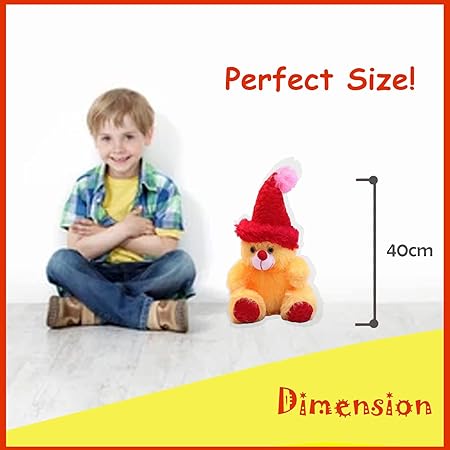 Sakuya Original Joker Teddy, Non-Toxic Super Soft Plush Stuff Toys for All Age Groups - 40 cm (Yellow)