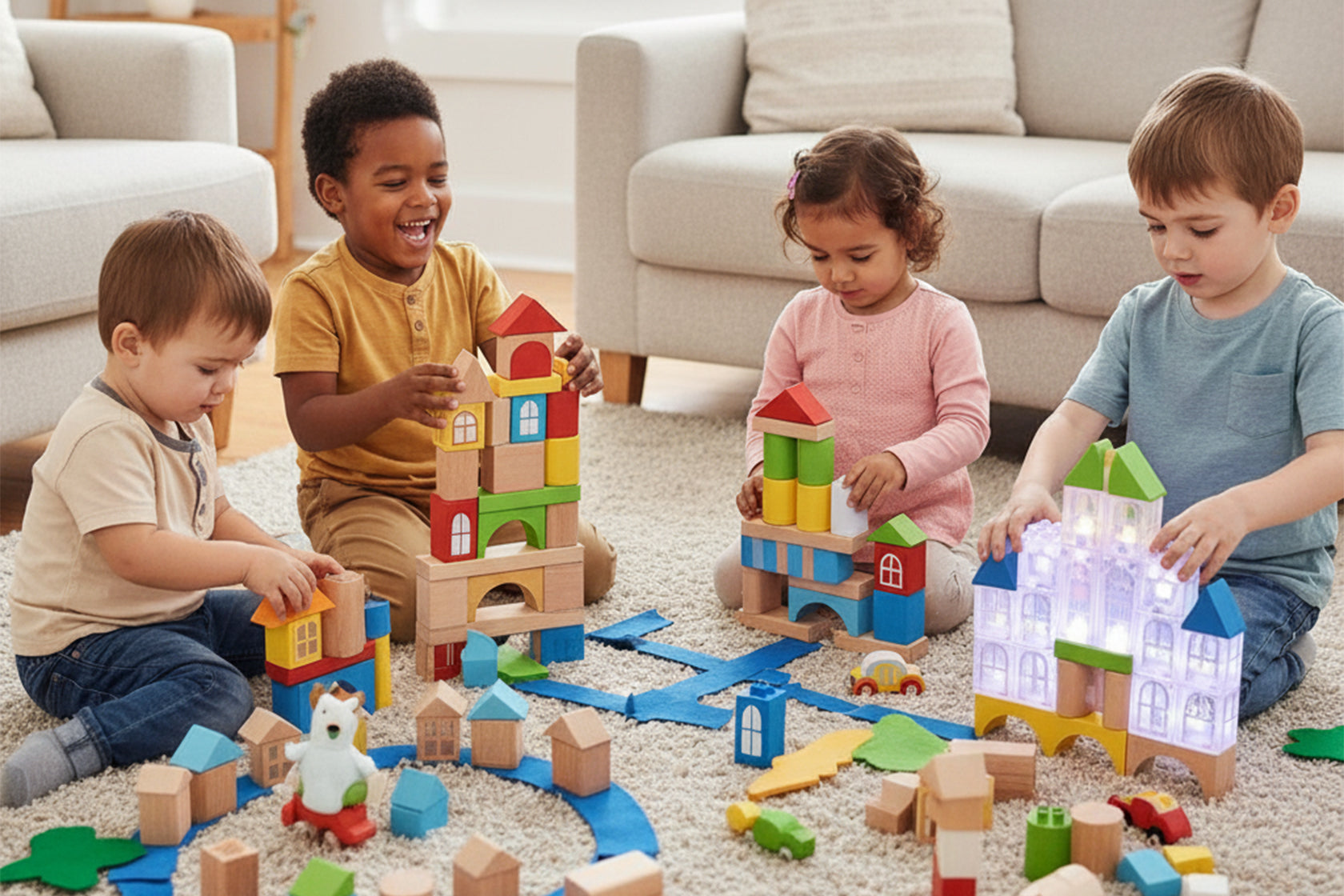 Kid Using Building Blocks Creative Ways to Play with Home Building Blocks for Kids and Toddlers ...