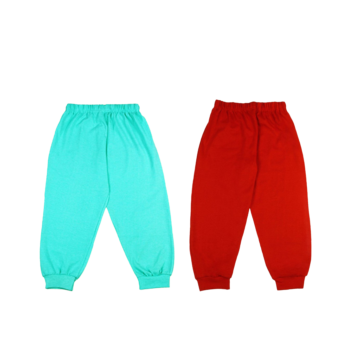 Sakuya Kids Cotton Loungewear Pants Set - Blue and Red |Breathable Fabric| Comfortable Elastic Waistband-Set of 2 Cotton Pyjama Pants - Sakuya