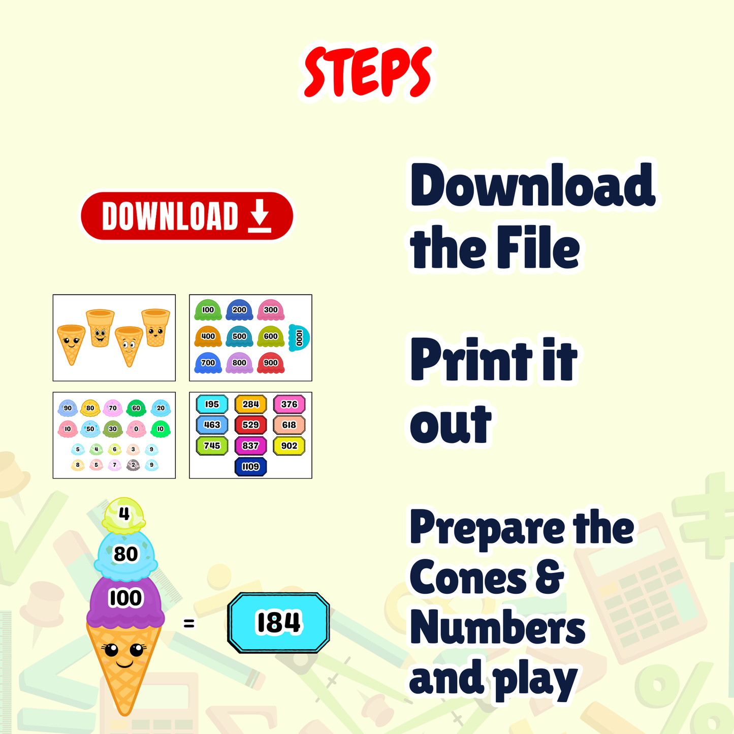Cone Math Book for Kids | Fun Worksheets | 3D Math Learning | Math Practice Printable | Homeschool Worksheets