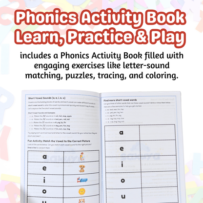 Sakuya Hands-On Phonics Kit for Kids | Games for Kids | Letter and Spelling Game | Durable Letter Tiles | Early Development Game, and Engaging Cognitive Development Activities