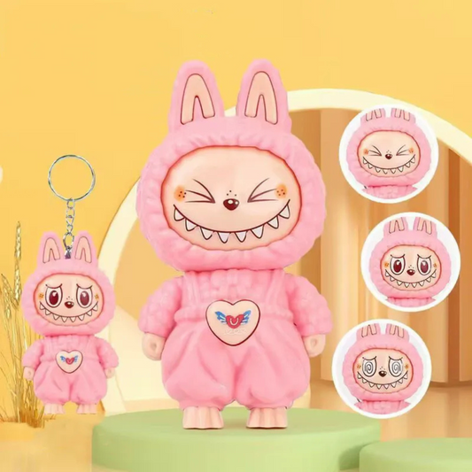 Labubu Keychain STEM Toy | Cute Collectible Key Ring for Kids & Adults | Durable Mini Labubu Figure Keychain | Fun STEM Learning Toy for Bag, Car, Desk & Backpack Accessories