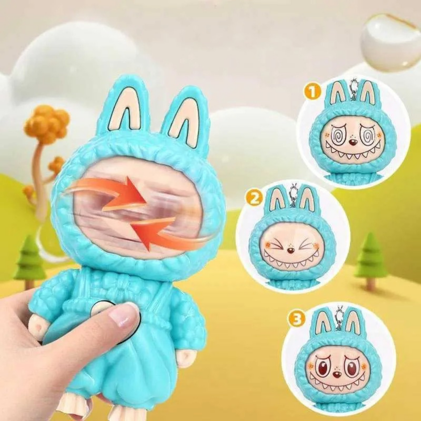 Labubu Keychain STEM Toy | Cute Collectible Key Ring for Kids & Adults | Durable Mini Labubu Figure Keychain | Fun STEM Learning Toy for Bag, Car, Desk & Backpack Accessories