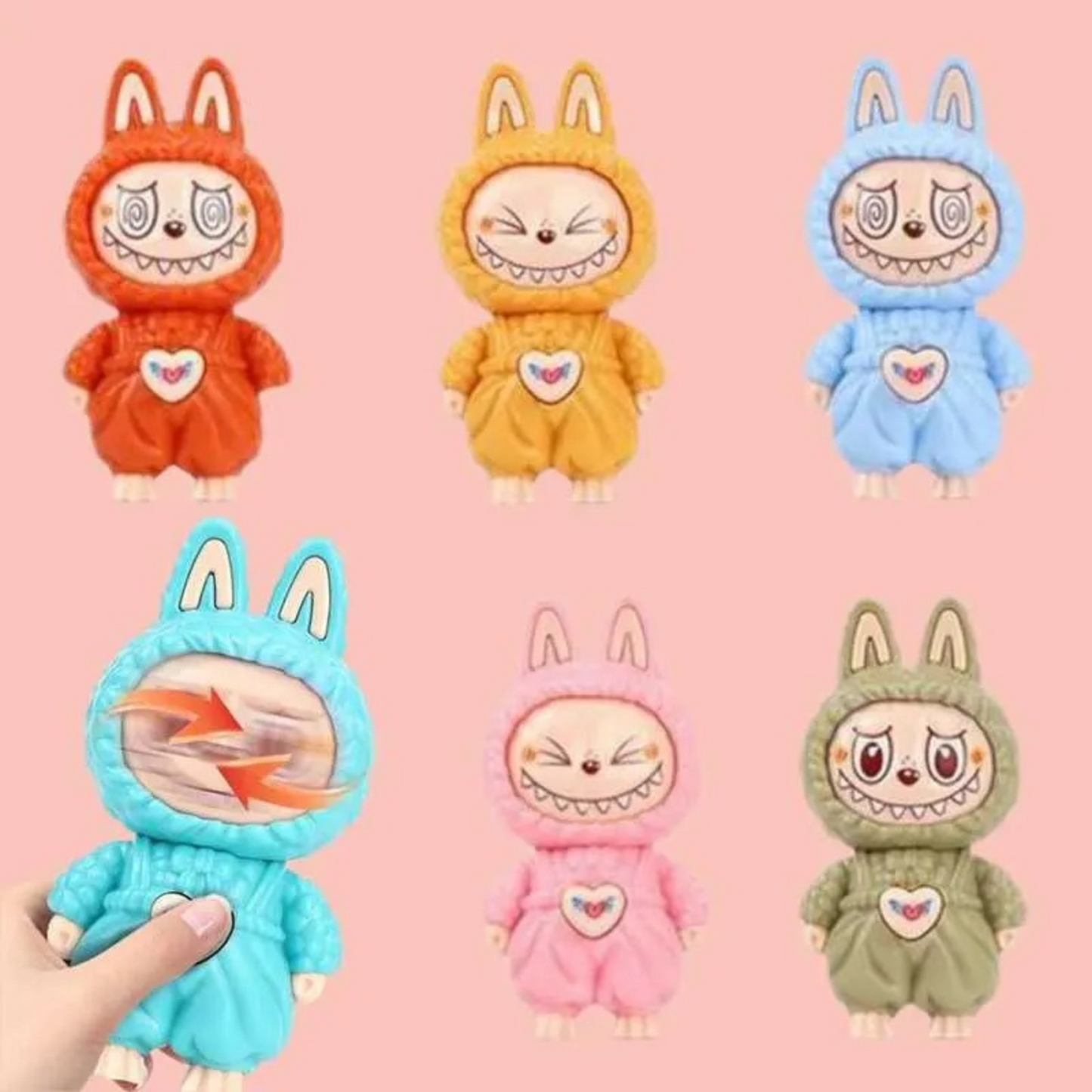 Labubu Keychain STEM Toy | Cute Collectible Key Ring for Kids & Adults | Durable Mini Labubu Figure Keychain | Fun STEM Learning Toy for Bag, Car, Desk & Backpack Accessories