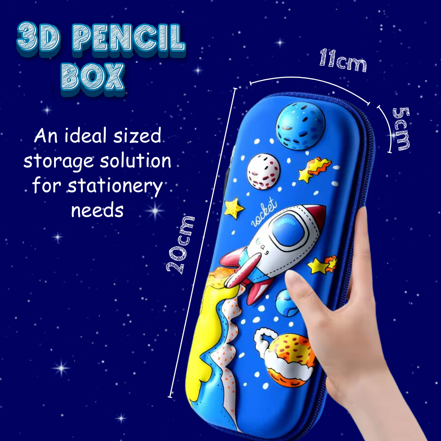 Sakuya 3D Pencil Box for Boys and Girls - Cute and Durable Pencil Case for Kids - Large Capacity Stationery Pouch for School - Aesthetic Pen Pouch for Girls, Perfect School Supplies for Children - Sakuya