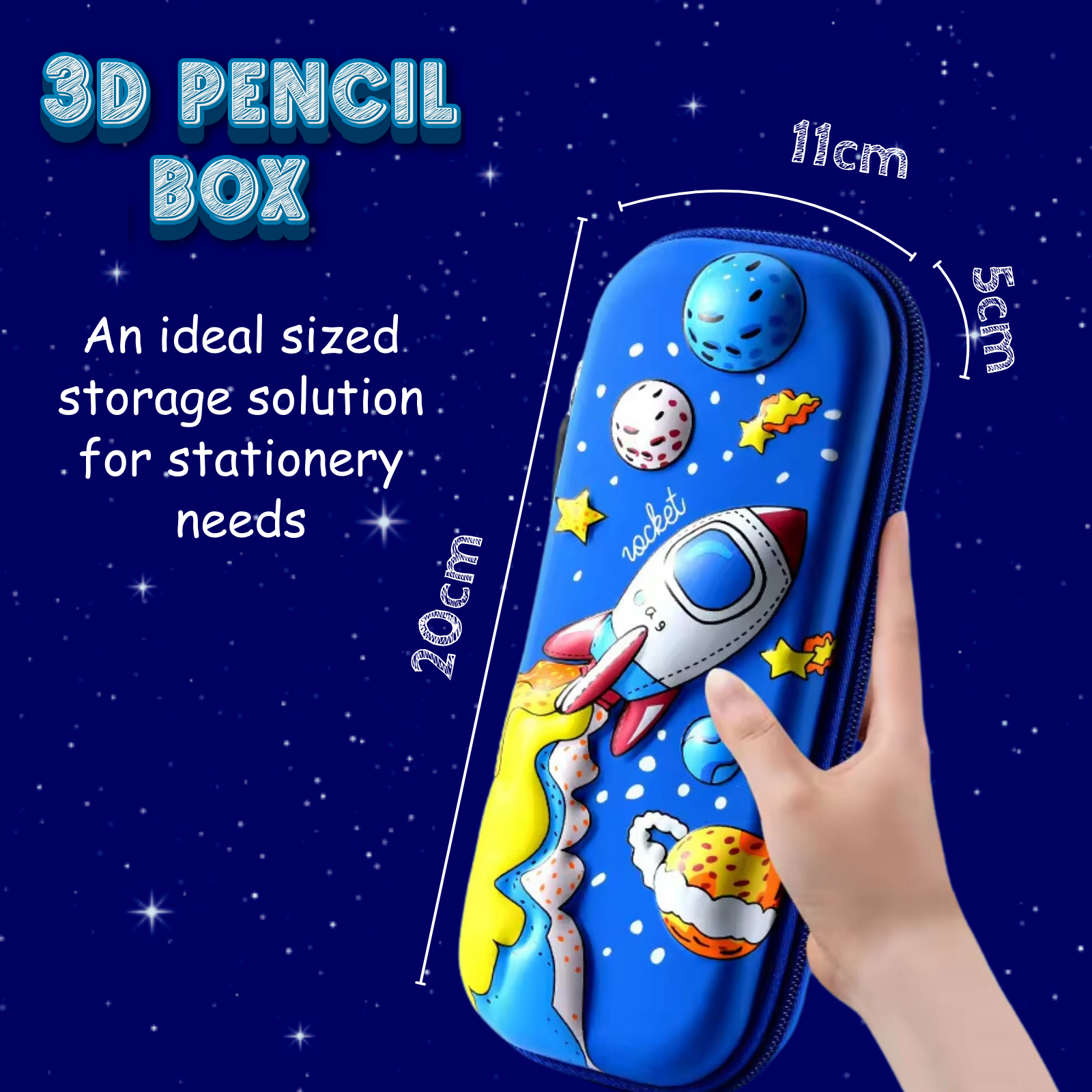 Sakuya 3D Pencil Box for Boys and Girls - Cute and Durable Pencil Case for Kids - Large Capacity Stationery Pouch for School - Aesthetic Pen Pouch for Girls, Perfect School Supplies for Children - Sakuya