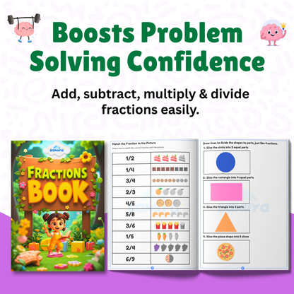 Sakuya Fraction Puzzle Book for Kids Ages 7-10 | Fun Math Activity Workbook with Fraction Games, Mazes & Brain Teasers | Learn Fractions the Easy Way | Homeschool & Classroom Learning