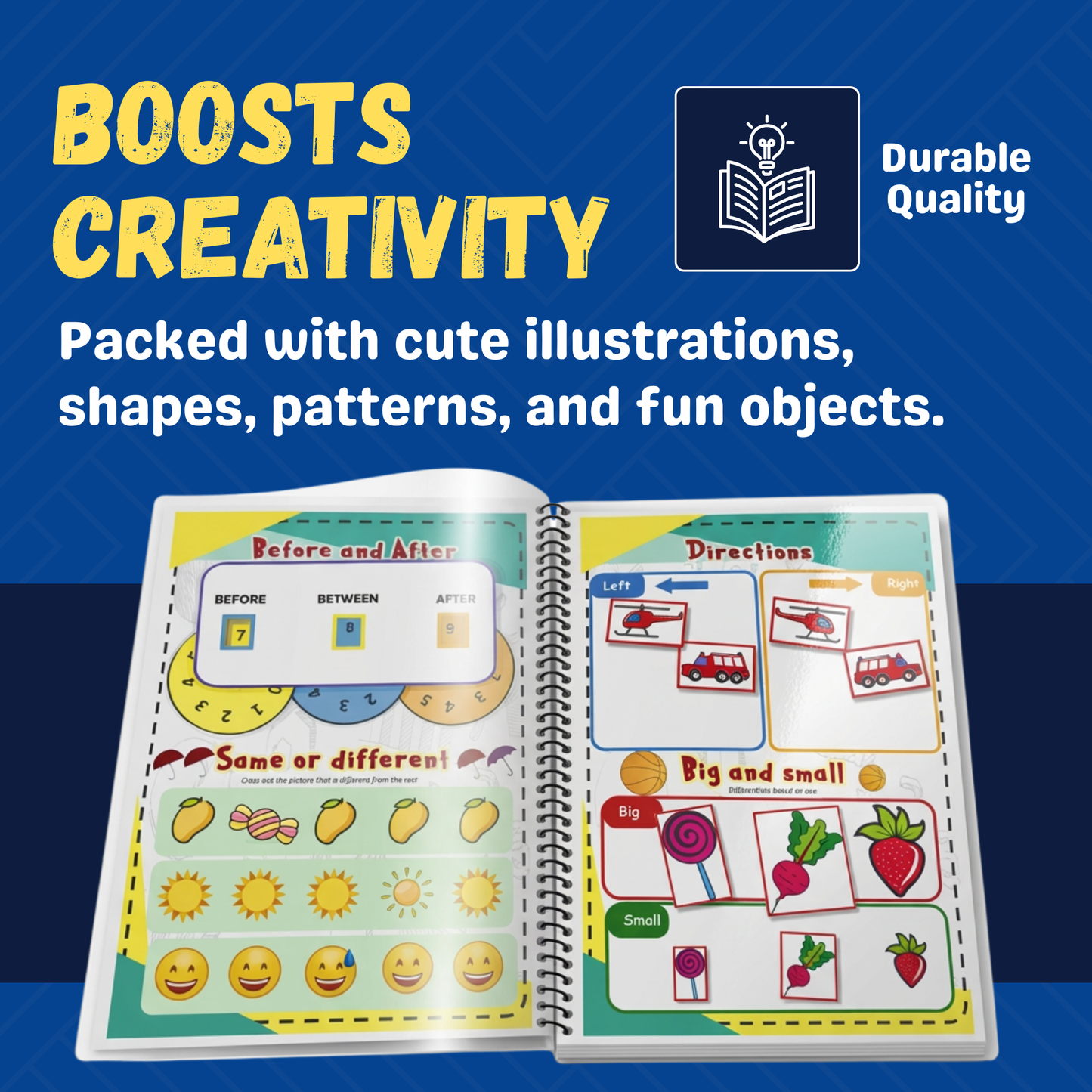 Beginner Math for Clever Champion – Preschool Busy Book for Kids 3.5+ | Reusable Math Activity Binder with Counting, Tracing, Addition, Logic Games & Fine Motor Skills | Tear-Proof Learning Book
