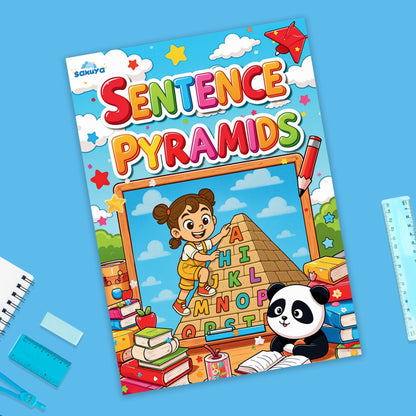 Sakuya 209 Sentence Pyramid Book | Homeschool Printable | Preschool Download | Handwriting Practice | Kindergarten Phonics and Comprehension