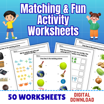 Sakuya Matching Lines Worksheet for Kids | Early Learning Activity | Preschool Tracing & Matching Printable | Fine Motor Skills Practice