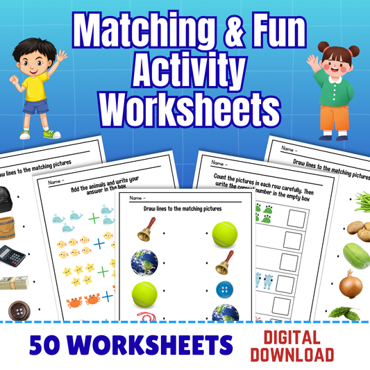 Sakuya Matching Lines Worksheet for Kids | Early Learning Activity | Preschool Tracing & Matching Printable | Fine Motor Skills Practice