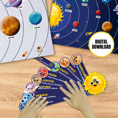 Sakuya Solar System Printable Activity Book for Kids | Homeschool Worksheets | Outer Space Learning | Educational Solar System Model for Preschool