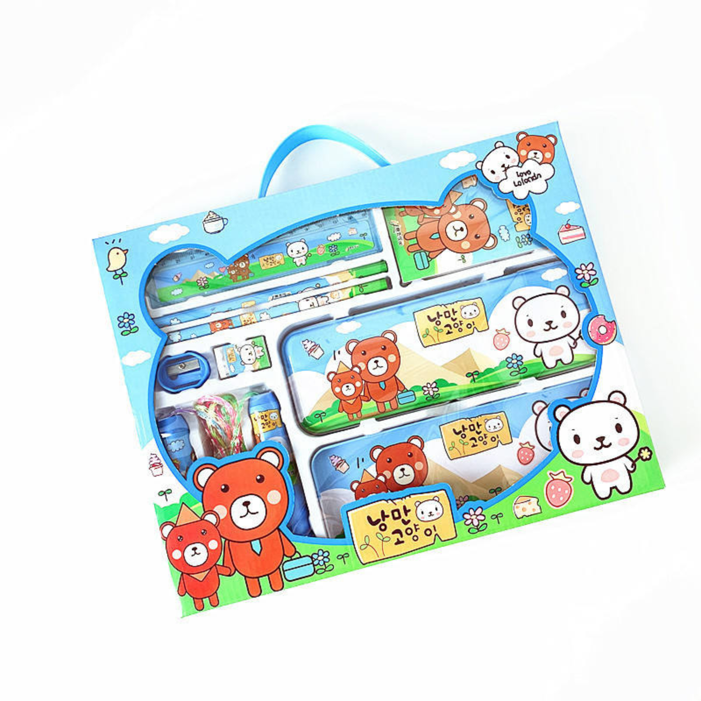 Sakuya Bright & Fun Handheld Cartoon Stationery Kit - Makes Awarding & School Fun Super Cute Kids' Stationery Set, Adorable Cartoon Stationery Set - Sakuya