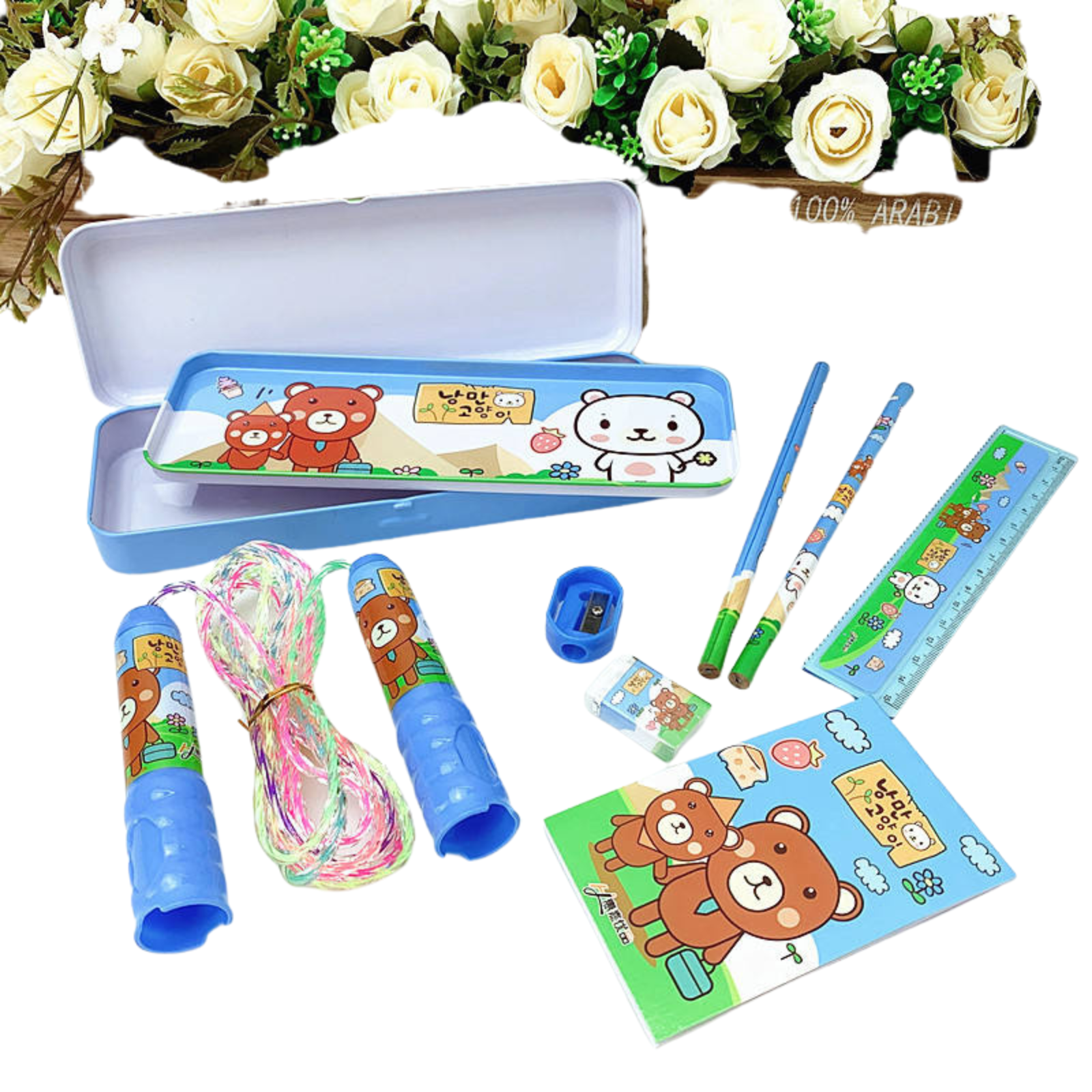 Sakuya Bright & Fun Handheld Cartoon Stationery Kit - Makes Awarding & School Fun Super Cute Kids' Stationery Set, Adorable Cartoon Stationery Set - Sakuya