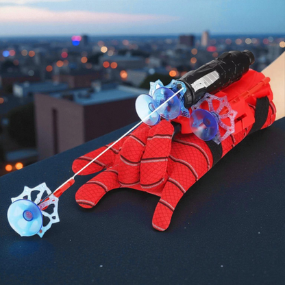 Spider Hero Web Launcher Glove Set with Dart-Shooting Toy for Kids – Adjustable Wrist Strap, Realistic Design, and Soft Foam Projectiles for Safe and Action-Packed Play