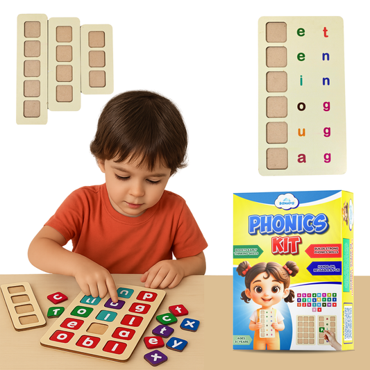 Sakuya Hands-On Phonics Kit for Kids | Games for Kids | Letter and Spelling Game | Durable Letter Tiles | Early Development Game, and Engaging Cognitive Development Activities