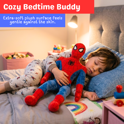 Web Hero  Plush Toy 50 cm – Large Superhero Soft Stuffed Doll for Kids, Extra Soft & Fluffy, Machine Washable, Hypoallergenic, Non-Toxic Gift for Boys & Girls, Bedtime Companion