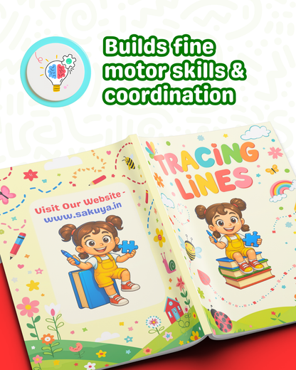 Tracing Lines Activity Book for Kids with Fun Patterns and Pictures | Early Learning Workbook to Develop Motor Skills, Pre-Writing Practice, and Hand-Eye Coordination
