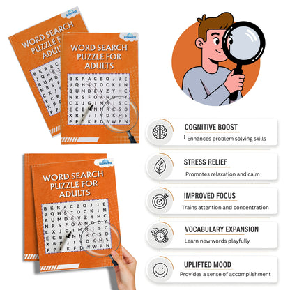 Word Search Book for Adults | Puzzles for Grownups with Brain Games | Relaxing Puzzle for Adults for Focus, Vocabulary, and Screen-Free Play | Mindful Play and Cognitive Engagement