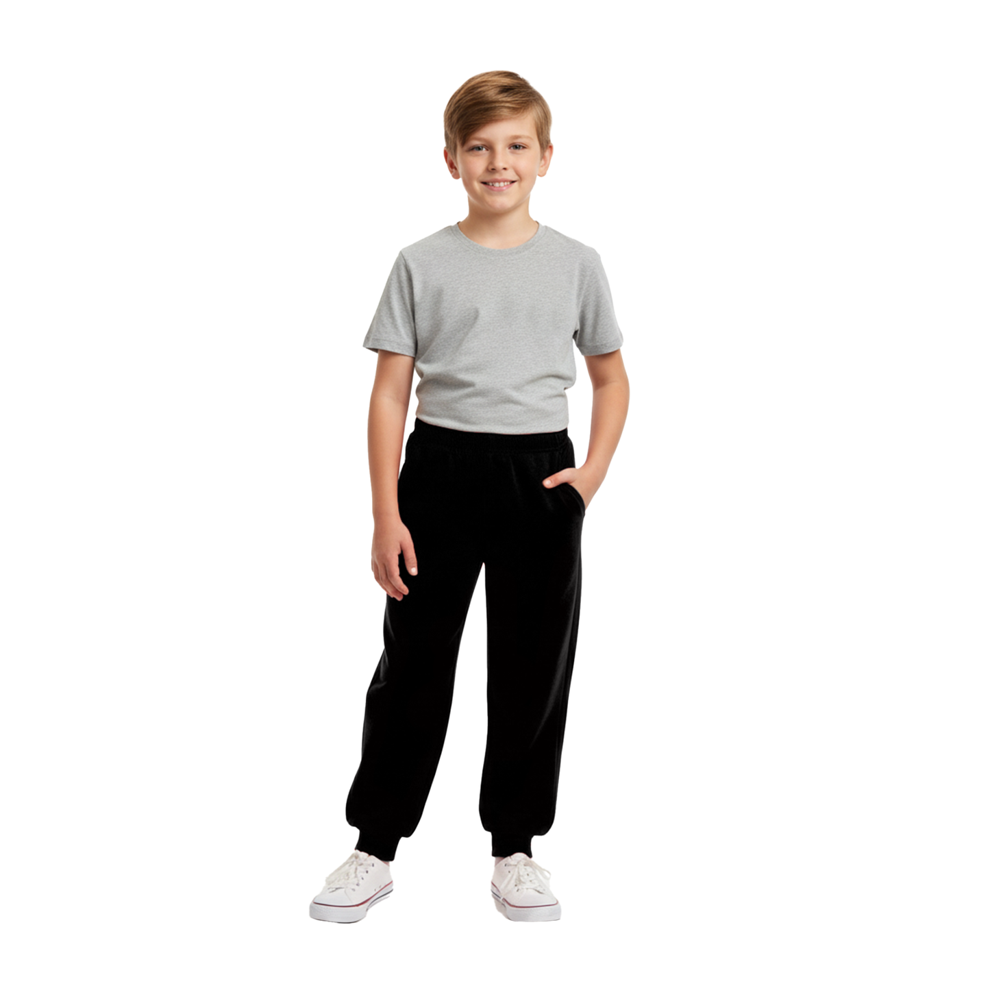 Sakuya Breathable Cotton Set of 1 Pant Set for Nightwear Sleepwear Casual Travel for Unisex Kids Boys Girls-Black