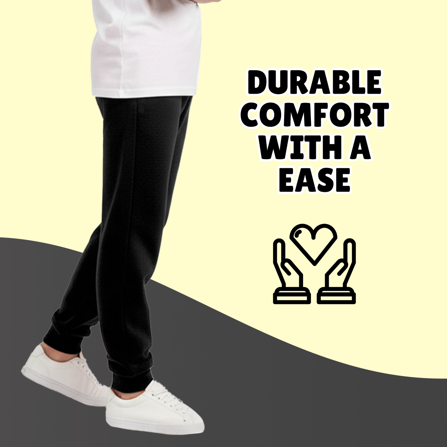 Sakuya Breathable Cotton Set of 1 Pant Set for Nightwear Sleepwear Casual Travel for Unisex Kids Boys Girls-Black