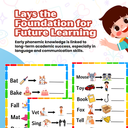 Sakuya Phoneme Substitution Book for Kids | Educational Book for kids | Fun Learning Activities with HD Print and Vibrant Colors to Improve Sound Recognition | Phonics Awareness, and Early Reading Fluency
