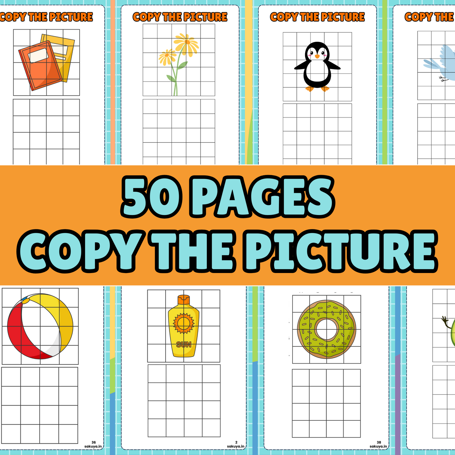 Copy The Picture Book Digital Download How To Draw For Kids Simple And Easy Family Fun Activity At Home School Learning Kindergarten